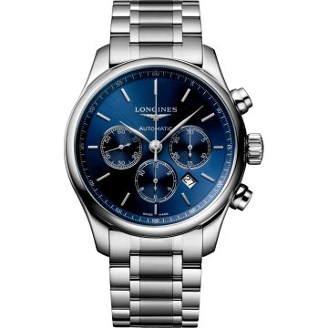 Longines Master Collection 44 Chronograph Stainless Steel / Blue / Bracelet