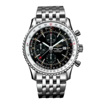 Breitling Navitimer World Stainless Steel / Black / Bracelet