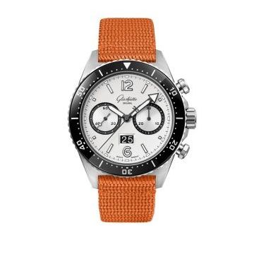 Glashütte Original SeaQ Chronograph Stainless Steel / Silver Screen / Synthetic - Pin