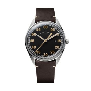 Elka Watch Co. X-Series Stainless Steel / Black / Leather