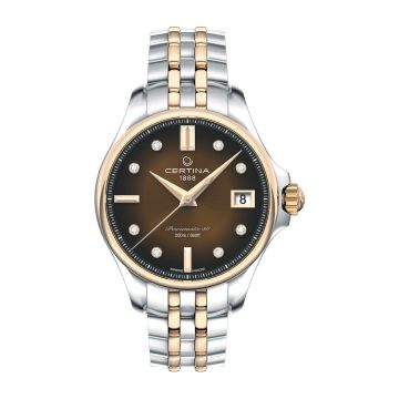 Certina DS Action 34.5 Powermatic Stainless Steel - Yelllow Gold / Brown