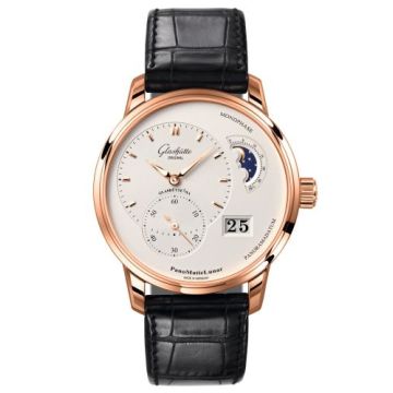 Glashütte Original PanoMatic Lunar Red Gold / Silver / Alligator / Pin