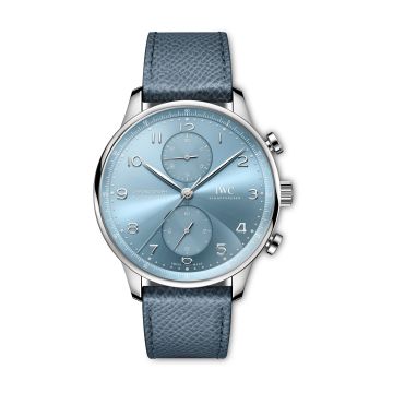 IWC Schaffhausen Portugieser Chronograph White Gold / Ice Blue