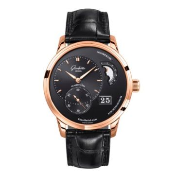 Glashütte Original PanoMatic Lunar Red Gold / Black / Alligator - Folding
