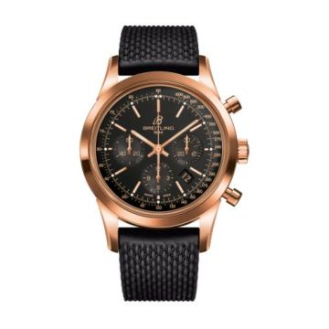 Breitling Transocean Chronograph Red Gold / Black / Rubber Aero Classic