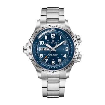 Hamilton Khaki Aviation X Wind Day Date Auto Blue / Bracelet