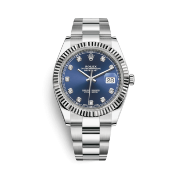 Rolex Datejust 41 Stainless Steel Fluted / Oyster / Blue - Diamond