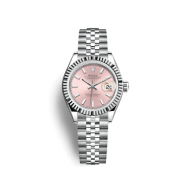 Rolex Lady-Datejust 28 Stainless Steel Fluted / Pink / Jubilee