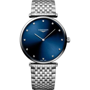 Longines La Grande Classique 38 Stainless Steel / Blue - Diamond / Bracelet