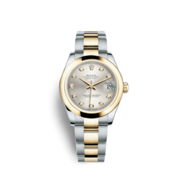 Rolex Datejust 31 Rolesor Yellow Domed / Oyster / Silver Diamond