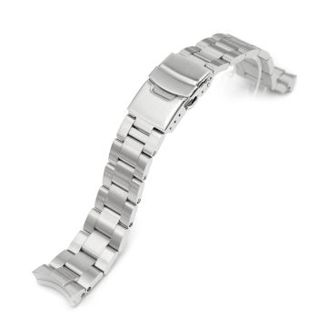 Super-O Boyer Watch Band compatible with Seiko SKX013, 316L Stainless Steel Brushed Diver Clasp - 10mm