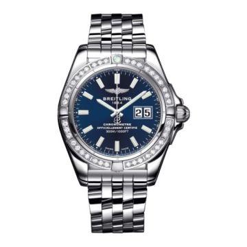 Breitling Galactic 41 Stainless Steel / Diamond / Horizon Blue / Bracelet