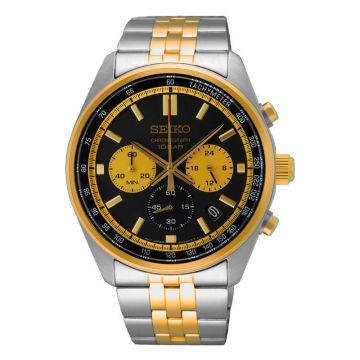 Seiko Sport Quartz Homme Noir et Doré