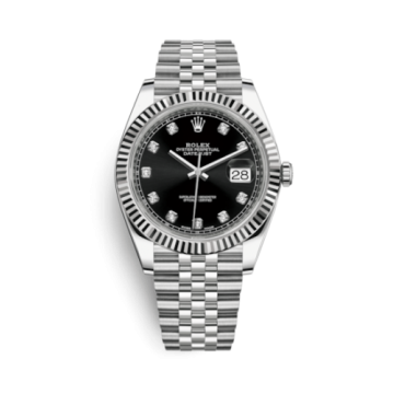 Rolex Datejust 41 Stainless Steel Fluted / Jubilee / Black - Diamond