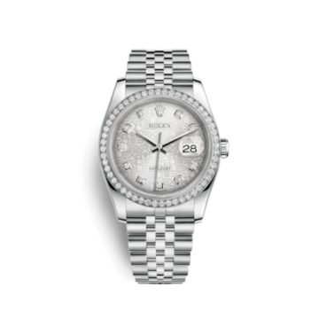 Rolex Datejust 36 Stainless Steel Diamond / Jubilee / Silver Computer