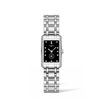 Longines DolceVita 20.5 Quartz Stainless Steel / Diamond / Black / Bracelet