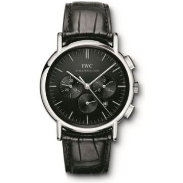 IWC Schaffhausen Portofino Chronograph MecaQuartz Stainless Steel / Black