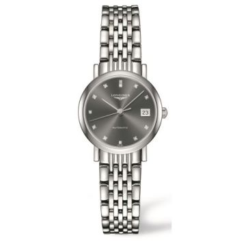 Longines Elegant Collection 25.5 Automatic Stainless Steel / Grey / Bracelet