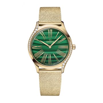 Omega De Ville Trésor 36 Moonshine Gold / Malachite / Bracelet