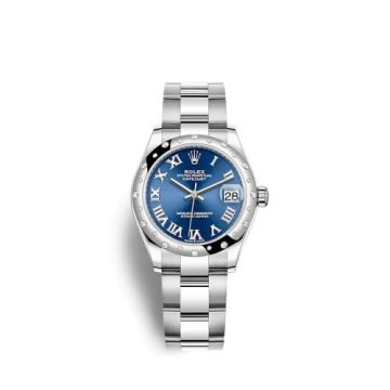 Rolex Datejust 31 Stainless Steel / Domed - Diamond / Blue - Roman / Oyster
