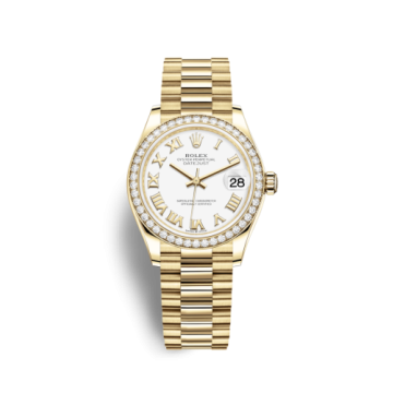 Rolex Datejust 31 Yellow Gold - Diamond / White - Roman / President