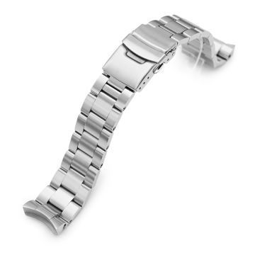 Super-O Boyer Watch Band compatible with Seiko SKX023 Mid-size Diver, Diver Clasp Brushed - 10mm