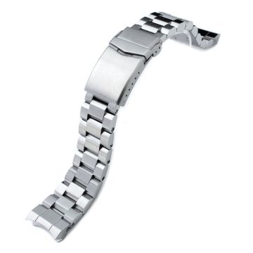 Hexad Watch Band for Seiko Sumo SBDC001 SBDC031 SBDC081, Stainless Steel - Brushed, V Diver Clasp - 20mm