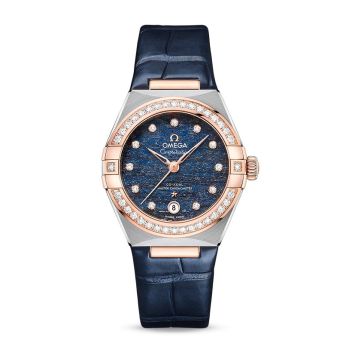 Omega Constellation Manhattan 29 Co-Axial Master Chronometer Stainless Steel / Sedna Gold / Diamond / Blue Aventurine