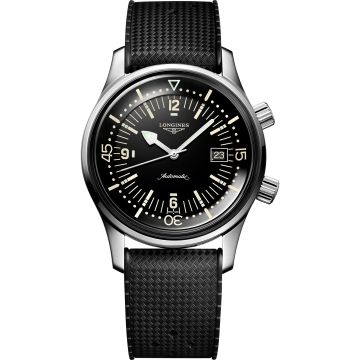 Longines Legend Diver Date Stainless Steel / Black / Rubber