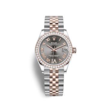Rolex Datejust 31 Stainless Steel/ Rose Gold / Diamond / Grey - Roman / Jubilee