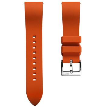 Sennen Quick-Release FKM Rubber Watch Strap - Orange - 18mm