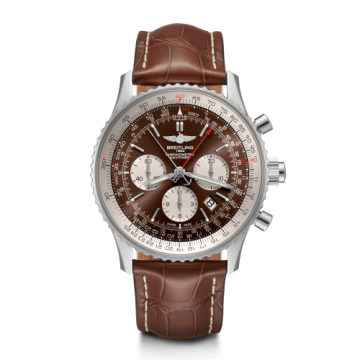 Breitling Navitimer Rattrapante Stainless Steel / Panamerican Bronze / Croco / Folding