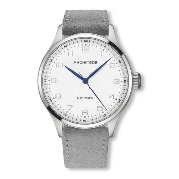 Archimede Klassik 42 Stainless Steel / Silver / Grey Suede