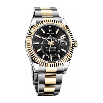 Rolex Sky-Dweller Stainless Steel / Yellow Gold / Black