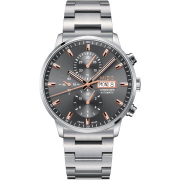 Mido Commander Chronograph Stainless Steel / Grey / Bracelet