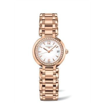 Longines PrimaLuna Quartz 26.5 Pink Gold / Diamond / White / Bracelet