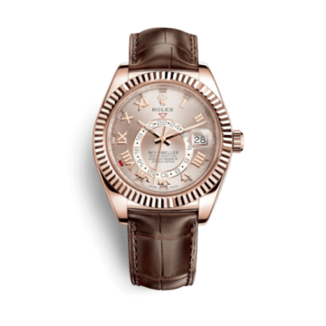 Rolex Sky-Dweller Everose / Sundust / Alligator