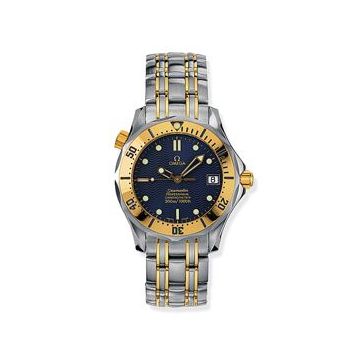 Omega Seamaster Diver 300M Automatic 36.25 Stainless Steel / Yellow Gold / Blue / Bracelet