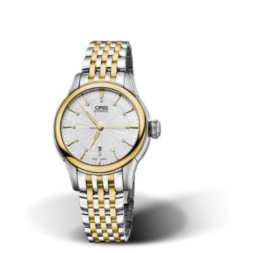 Oris Artelier Date Diamonds 31 Stainless Steel - Yellow Gold / Silver / Bracelet