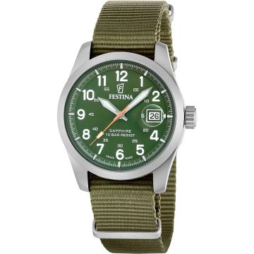 Festina Swiss Field Nato Date Olive / Green