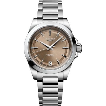 Longines Conquest 34 Stainless Steel / Brown / Bracelet