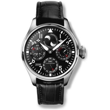 IWC Schaffhausen Big Pilot Perpetual Calendar Stainless Steel / Black / Association Monegasque Contre Myopathie