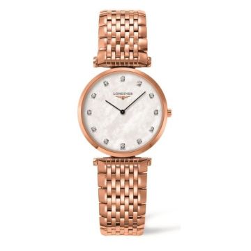 Longines La Grande Classique 29 Quartz Stainless Steel / PVD Red / MOP / Bracelet