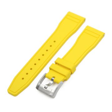 Quick Release Yellow Pilot FKM rubber watch strap, 20mm or 22mm - 22mm