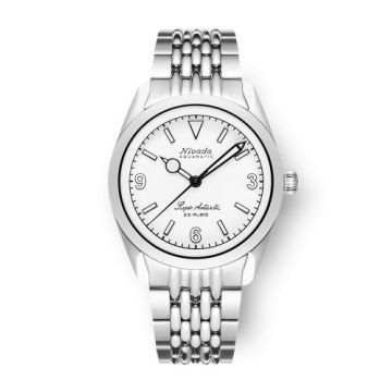Nivada Grenchen Super Antarctic 3.6.9. White - White Luminous / Stainless Steel / Beads of Rice