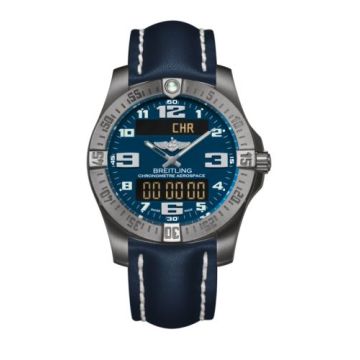 Breitling Aerospace Evo Titanium / Blue / Calf