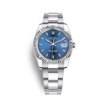 Rolex Oyster Perpetual Date 34 Stainless Steel Fluted / Oyster / Blue