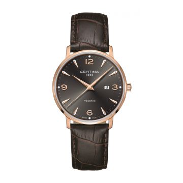 Certina DS Caimano 39 Rose Gold PVD / Grey / Strap