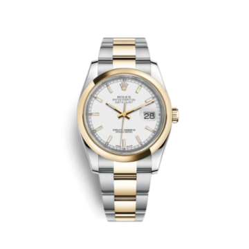 Rolex Datejust 36 Rolesor Yellow Domed / Oyster / White