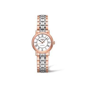 Longines Presence 25.5 Automatic PVD Red / White - Roman / Bracelet